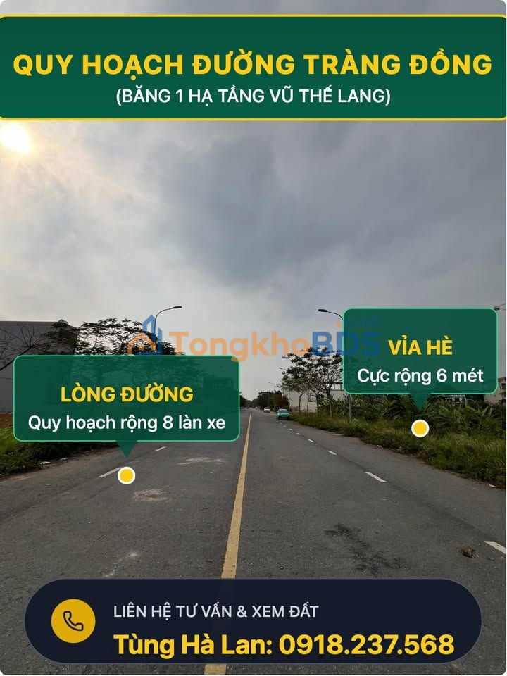 Đất nền Tràng Đông, Việt Trì 126m² - Sổ đỏ sẵn, mặt tiền 7m