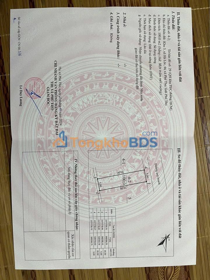 Bán Đất Tái Định Cư KM5 - 520m² Full Thổ Cư, Giá Tốt Nhất Hòa Bình