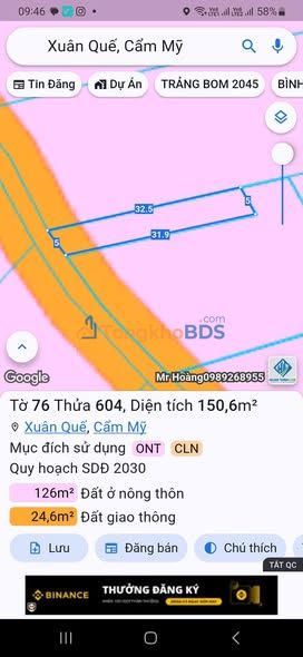 Đất Sổ Hồng 150m² Thổ Cư, Sát Sân Bay Long Thành - Giá 1 Tỷ