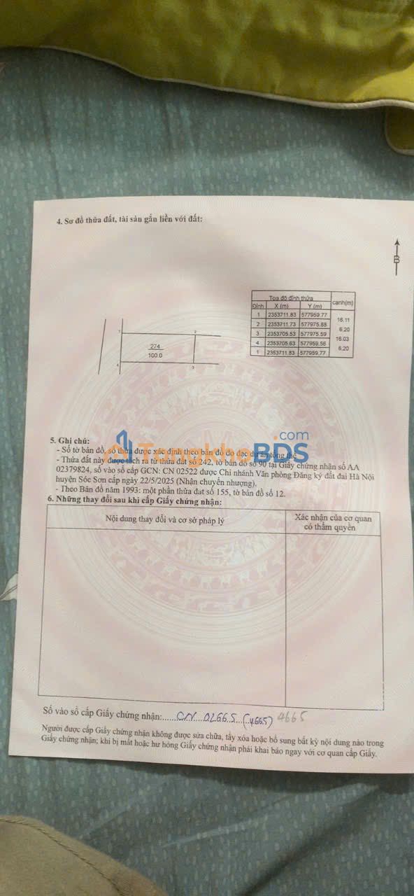 Đất Sóc Sơn 100m² - Sổ Hồng Sẵn Tên - Giá Hơn 2 Tỷ