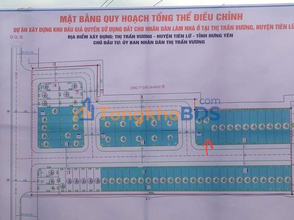 Bán đất Thị trấn Vương, Hưng Yên 110m² - Sổ đỏ chính chủ, giá 1 tỷ