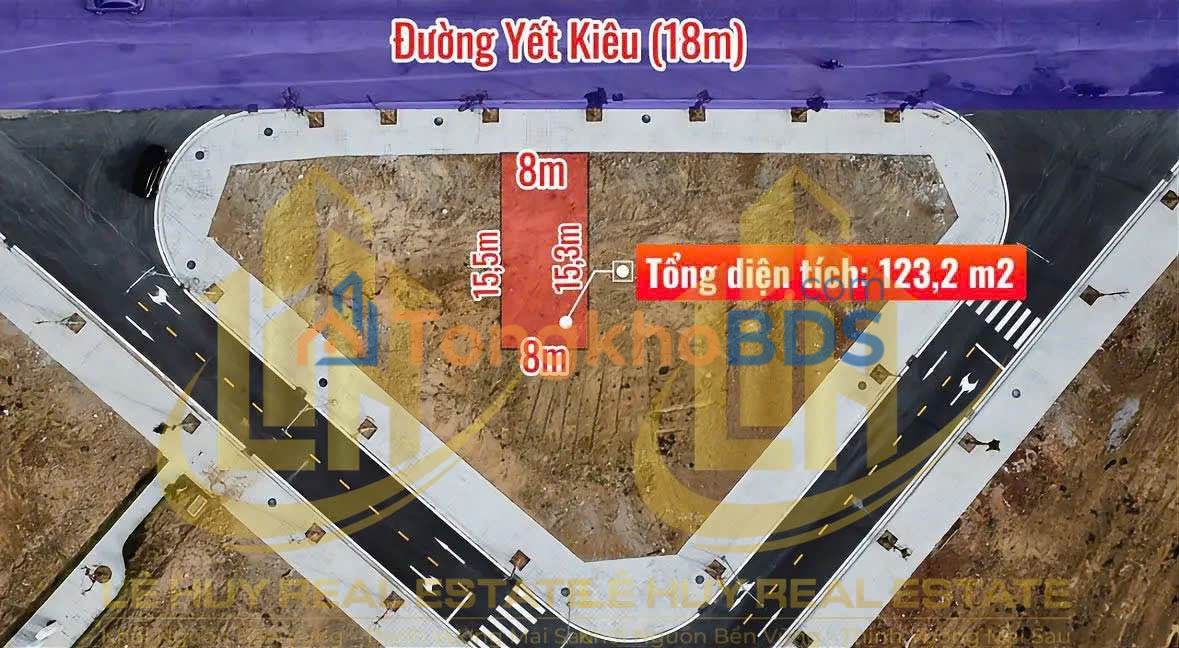 Đất nền TĐC Sông Dinh 123m² - Ngang 8m, Sổ đỏ chính chủ, Giá 3.9 tỷ