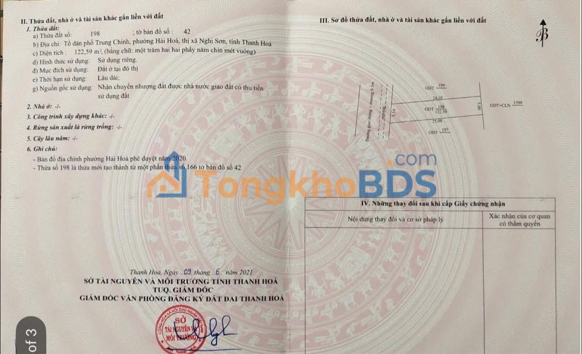 Đất thổ cư 125m² TT Còng - Trung Chính, Thanh Hóa - Sổ hồng sẵn sàng