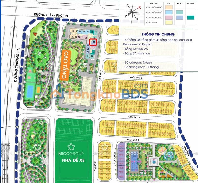 Căn hộ 1PN+ Vinhomes Ocean Park 47.7m² - View Sông Hồng Đẹp