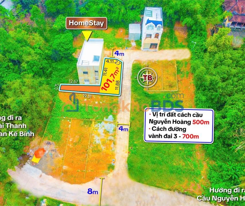 Đất Vàng Bùi Thị Xuân, Huế 100m² - 1.4 Tỷ, 2 Mặt Thoáng