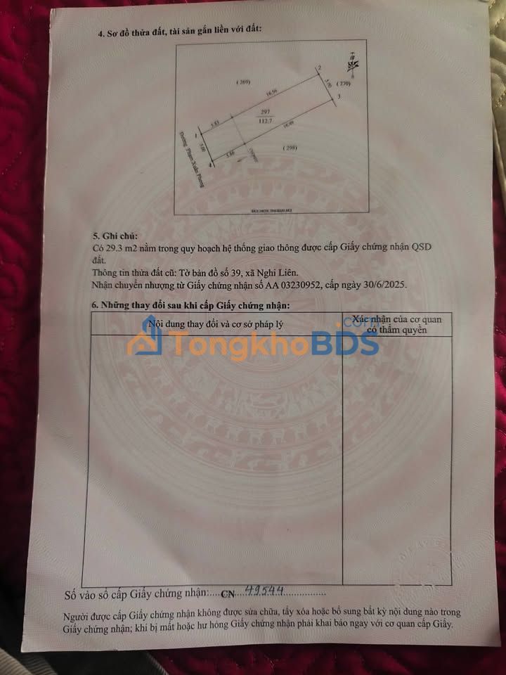 Bán Đất Mặt Tiền Phạm Xuân Phong, TP Vinh - 112.7m² - Giá 2 Tỷ