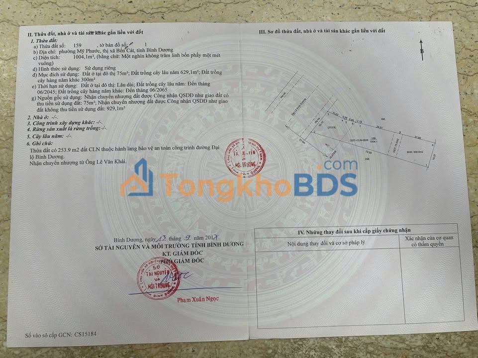 Đất Mặt Tiền QL13 Bến Cát 75m² - Sổ Hồng Riêng, Giá Đầu Tư 9 Tỷ