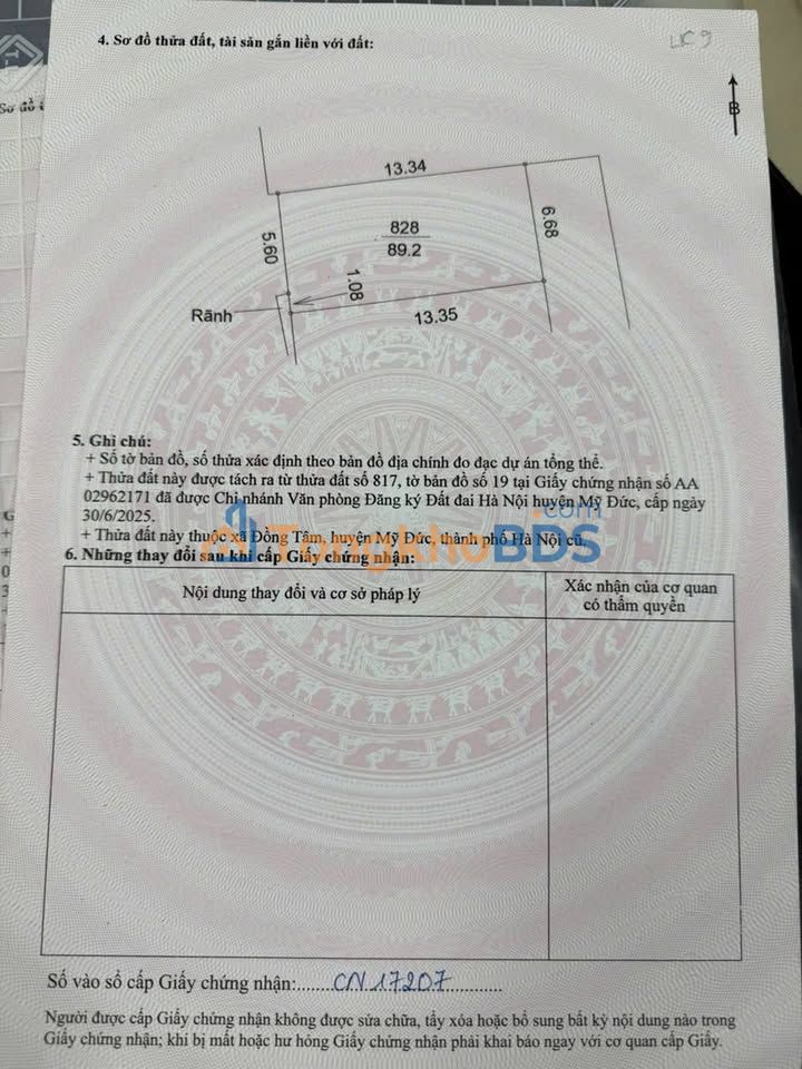 Đất nền Mỹ Đức 90m² F0 - Sát Tỉnh lộ 429, Giá Hơn 1 Tỷ