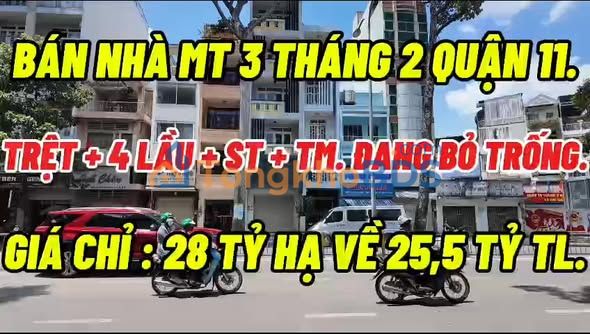 Nhà Mặt Tiền 3/2 Quận 11 - 64m², 4 Tầng Thang Máy - Giá 25.5 Tỷ TL