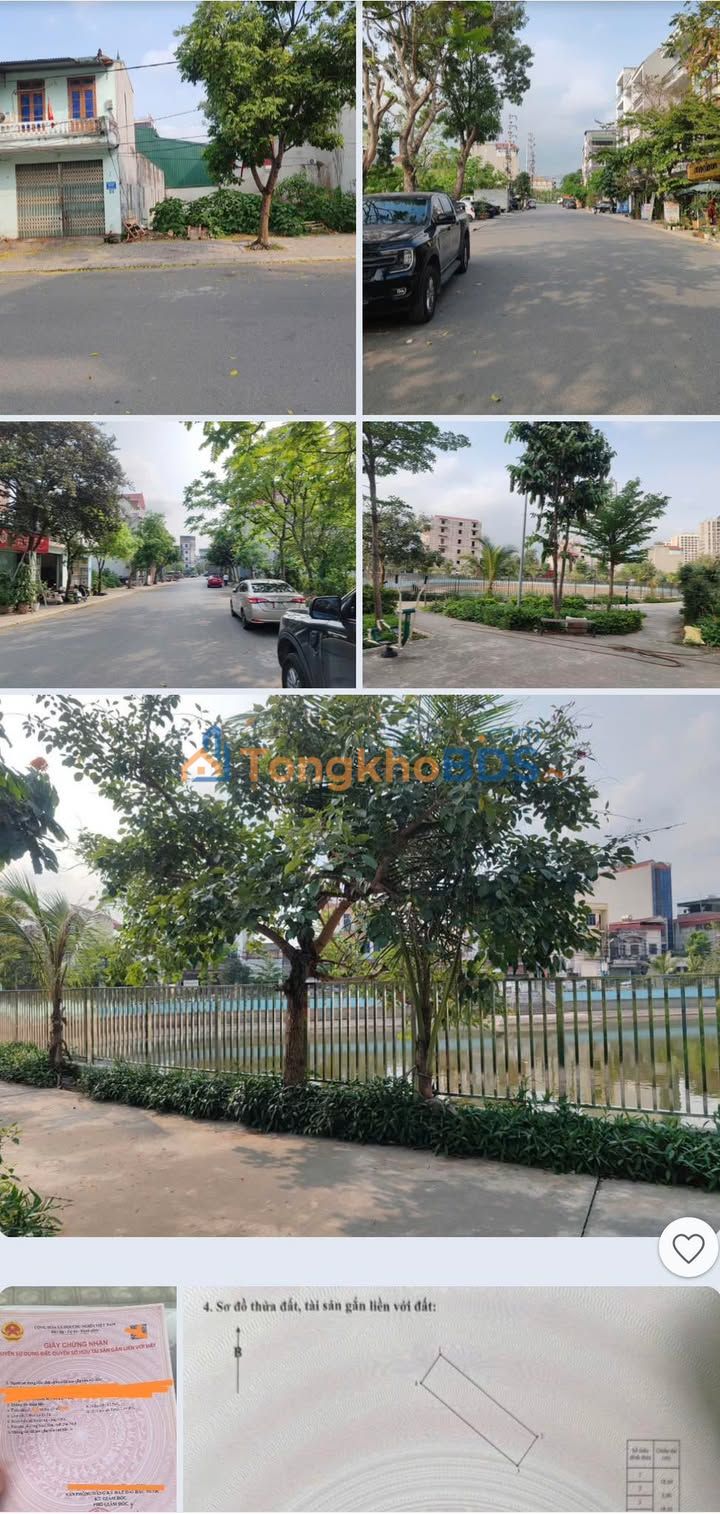 Đất nền Vân Dương, Bắc Ninh 92.5m² - View vườn hoa, hồ thoáng mát