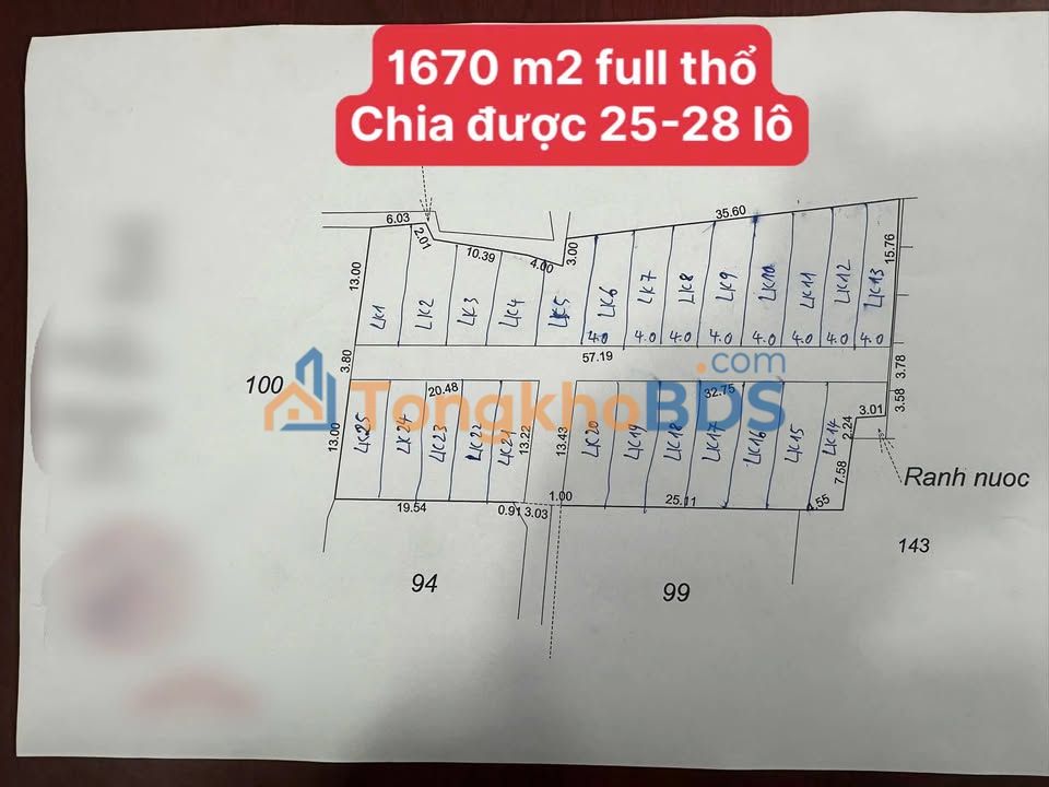 Đất thổ cư 1670m² Triệu Việt Vương - Sát dự án HDMON, tiềm năng đầu tư F0