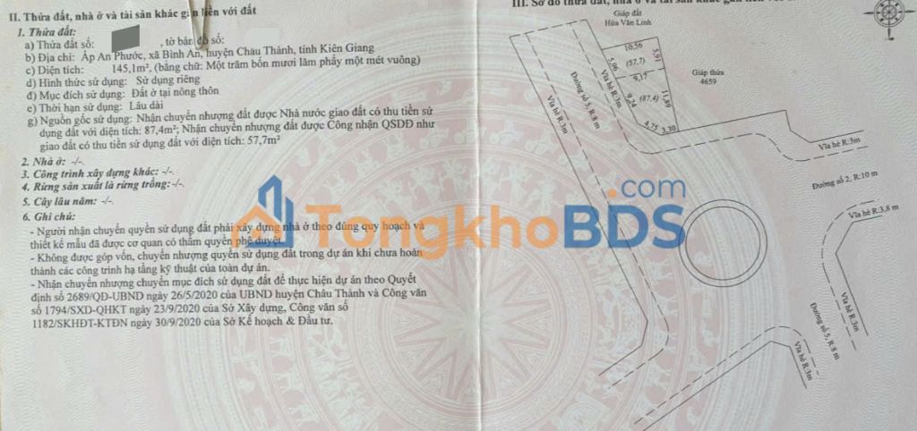 Nhà Bình An Châu Thành 145m2 1.36 tỷ - Sẵn sàng ở ngay