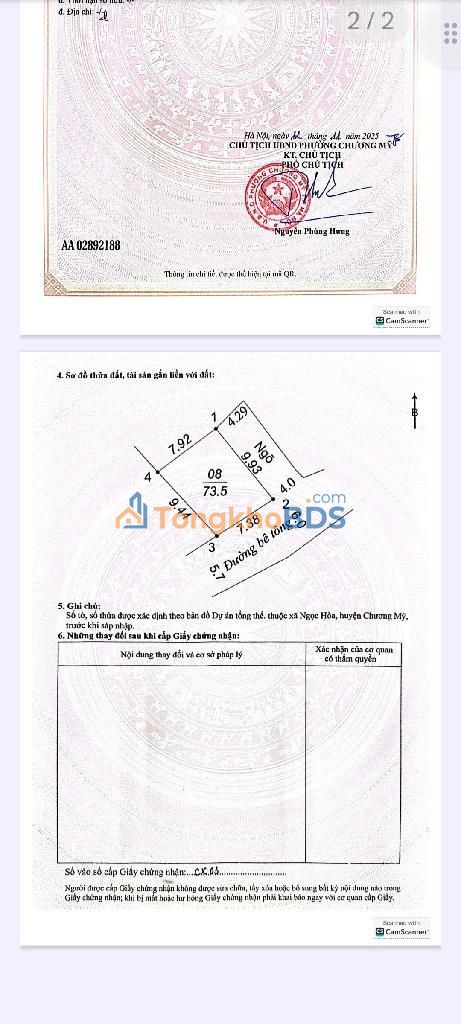 Đất nền Thị trấn Chúc Sơn 74m² 3 tỷ - Đường ô tô tránh
