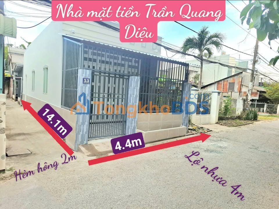 Nhà Cấp 4 Mặt Tiền Trần Quang Diệu Nối Dài, Cần Thơ - 60m² Giá 2.15 Tỷ