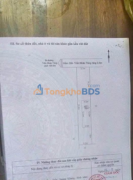 Đất nền Kon Tum 193m² - Hẻm 306 Trần Nhân Tông - Giá 1.3 tỷ