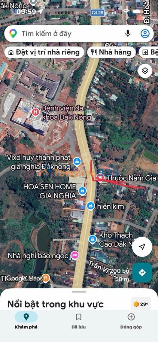 Đất Nền Đắk Nông 608m² - Sổ Đỏ Thổ Cư, Gần BV Đắk Nông