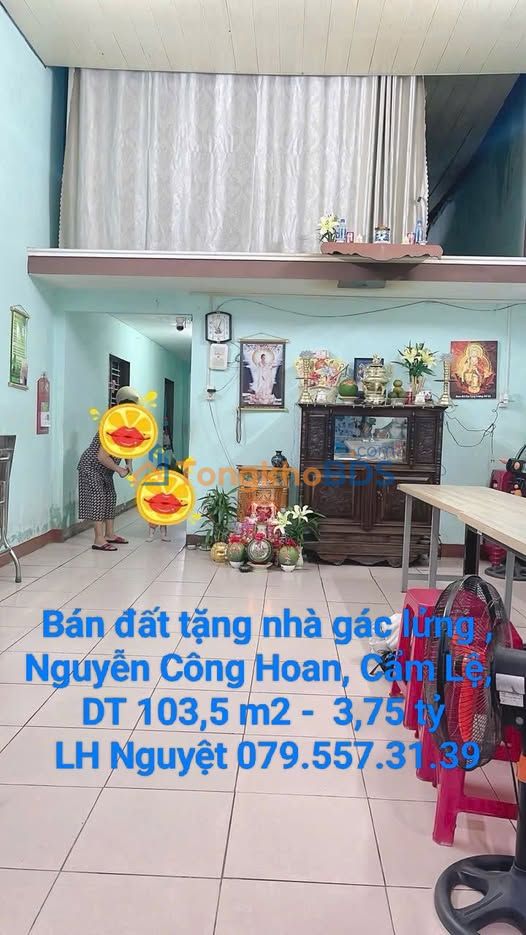 Bán Đất Tặng Nhà Gác Lửng Nguyễn Công Hoan, Cẩm Lệ - 104m² Giá 3.75 Tỷ