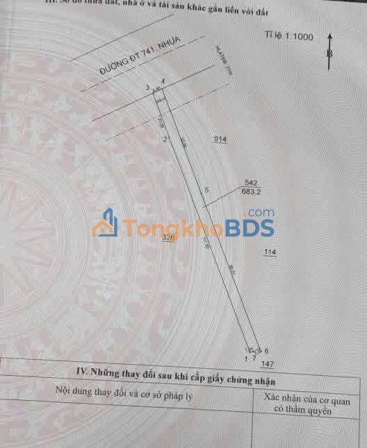 Đất thổ cư ĐT 741, Vĩnh Hòa 550m² giá thỏa thuận - Sổ đỏ chính chủ