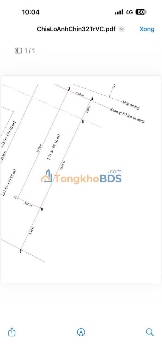 Đất nền Trần Văn Cẩn Kiến An 98m² 2.6 tỷ - Sổ đỏ chính chủ