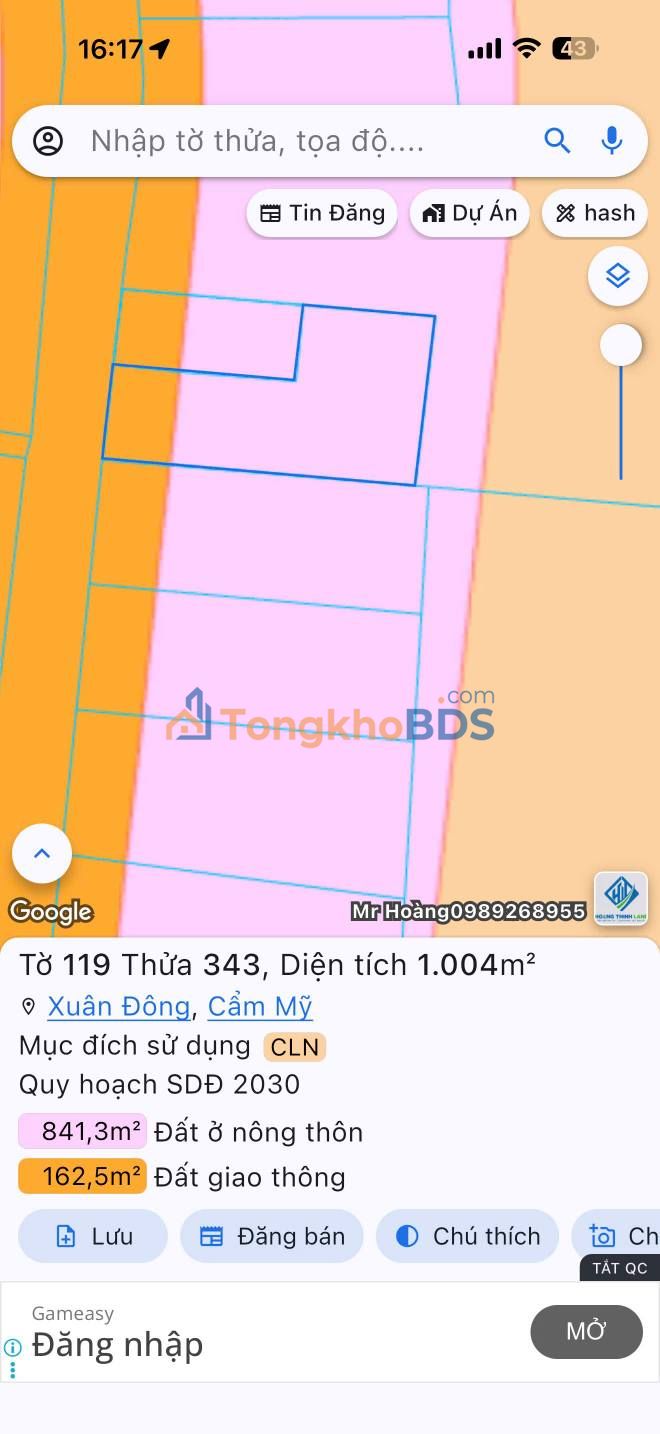 Đất nền Xuân Định Xuân Lộc 1000m² xây dựng tự do