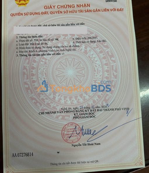 Đất Nghi Phong Nghi Lộc 200m² 4.2 tỷ - Sổ đỏ chính chủ