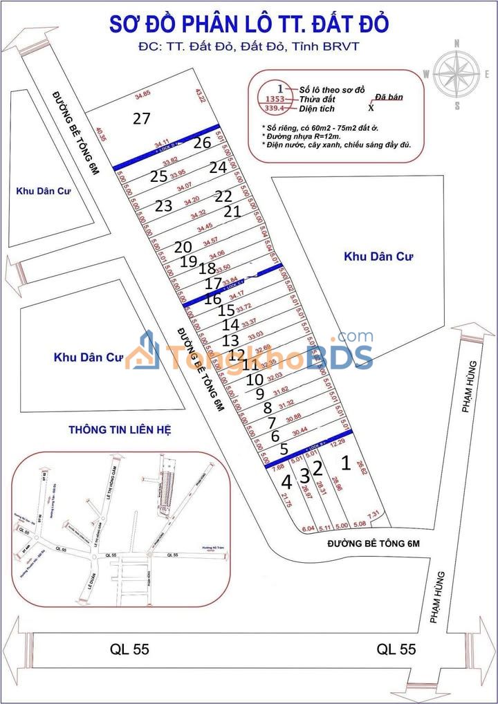 Đất nền Phạm Hùng Đất Đỏ 150-170m² 900tr – Sổ đỏ chính chủ