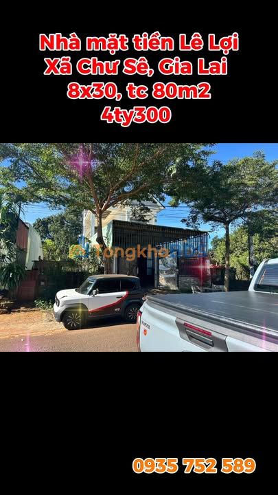 Nhà Mặt Tiền Lê Lợi Chư Sê 8x30m - Kinh Doanh Đỉnh Cao, Sẵn Sàng An Cư