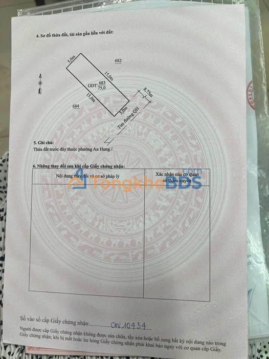 Đất nền KĐT An Hoạch 75m² - Hướng Đông Nam, Sổ đỏ chính chủ - Giá tốt!