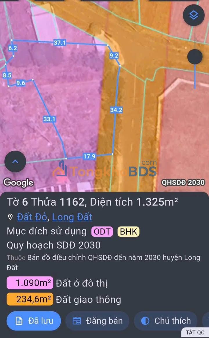 Đất nền Nam Kỳ Khởi Nghĩa Đất Đỏ 1500m² 6 tỷ - Sổ đỏ