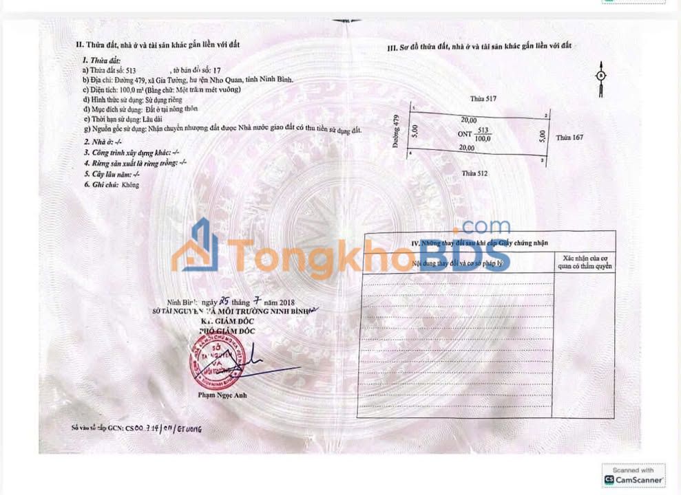 Đất thổ cư Gia Tường Gia Viễn 100m² 1.7 tỷ - Sổ đỏ chính chủ