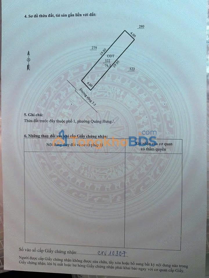 Land Quảng Hưng 80m²/2 tỷ - Đất thổ cư 100%