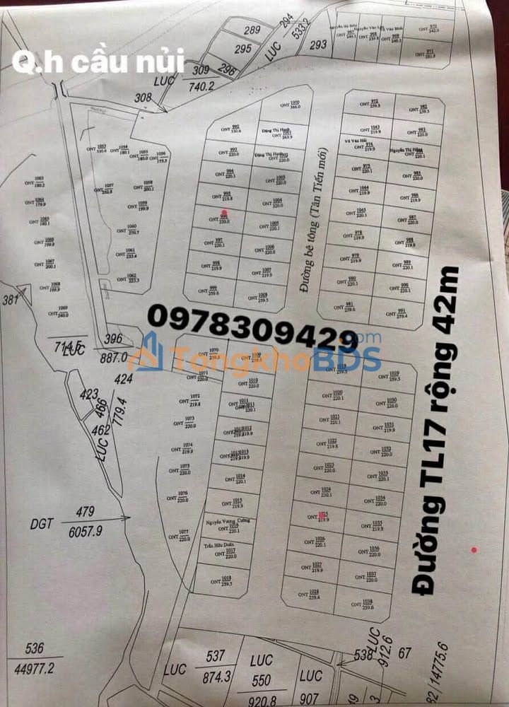 Đất nền TL17 Hà Tĩnh 220m² - Hạ tầng hoàn thiện