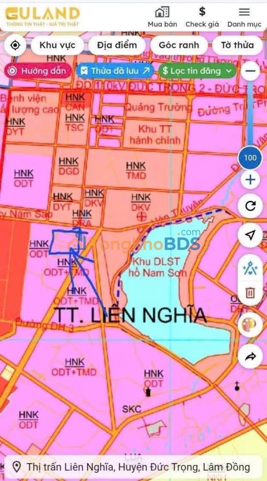 Đất nền Đức Trọng 325m² - Lốc 4 lô liền kề, gần Hồ Nam Sơn, giá 1.27 tỷ/lô