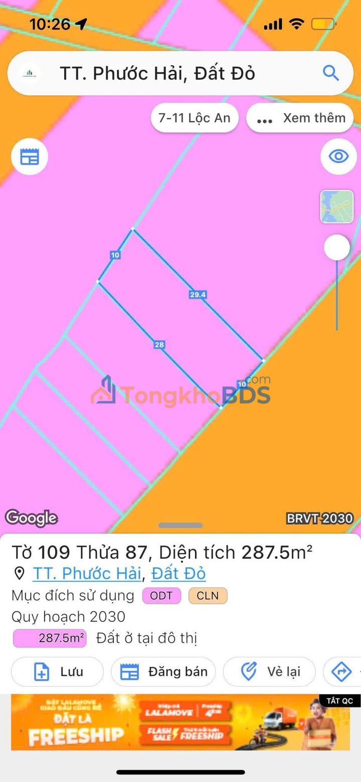 Nhà phố Nguyễn Văn Linh Phước Hải 288m² 8.7 tỷ - Mặt tiền kinh doanh