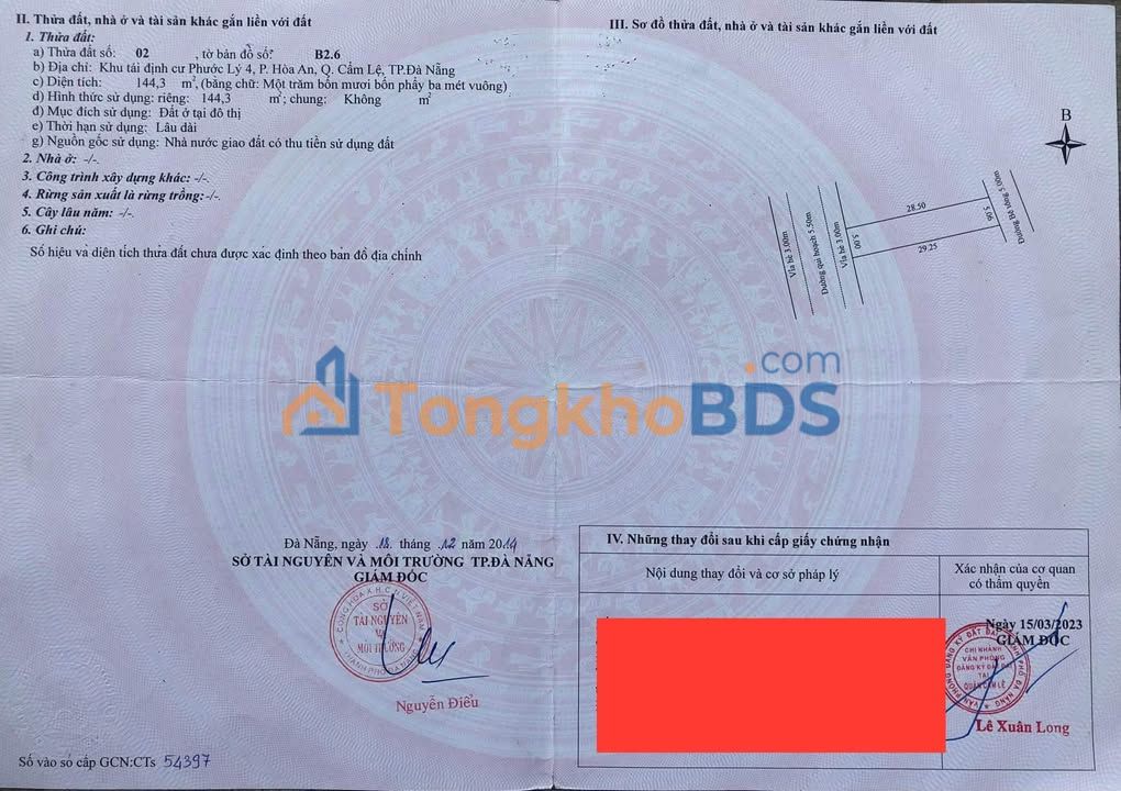 Đất nền Nhơn Hòa 14 An Khê 144m²/7.776 tỷ - Sổ hồng chính chủ