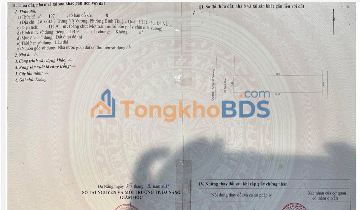 Đất nền Núi Thành 115m² 18,4 tỷ - Đường to ô tô