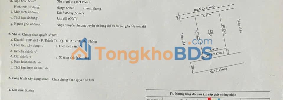 Đất nền Cát Bi, Hải An 76m² giá 3 tỷ - Sổ đỏ chính chủ