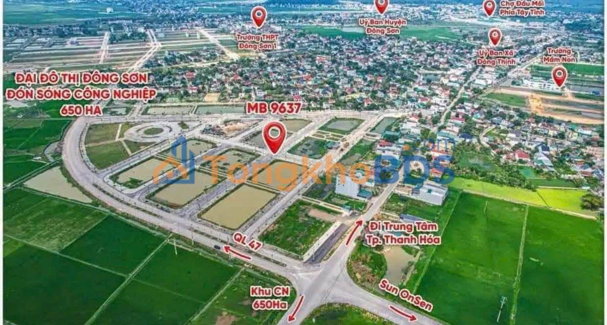 Đất nền MB9637 Thanh Hóa 120m² thỏa thuận - Sổ đỏ chính chủ