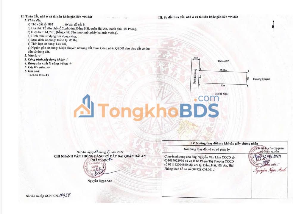 Đất nền 369 Đằng Hải, Hải An 61m² 1,83 tỷ - Sổ đỏ chính chủ