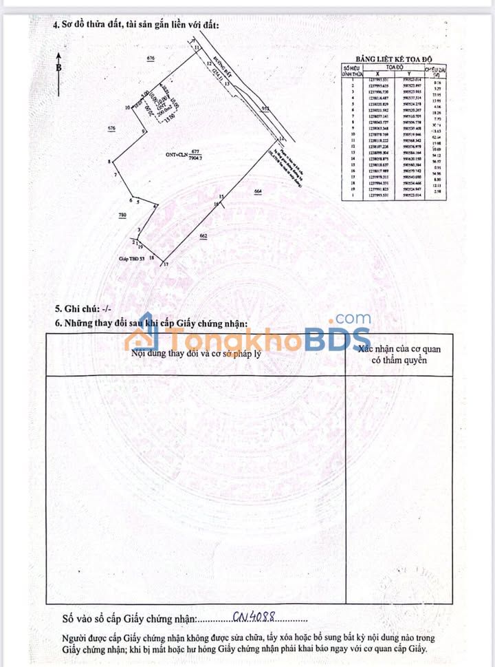 Đất Long Nguyên Bàu Bàng 288.000m² 5 tỷ - Sổ đỏ chính chủ