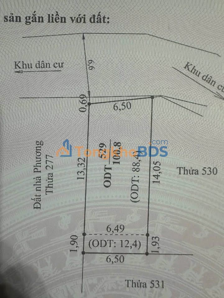Đất 100.8m² Thị trấn Quang Huy - Sổ Đỏ ODT, Giá Hơn 2 Tỷ
