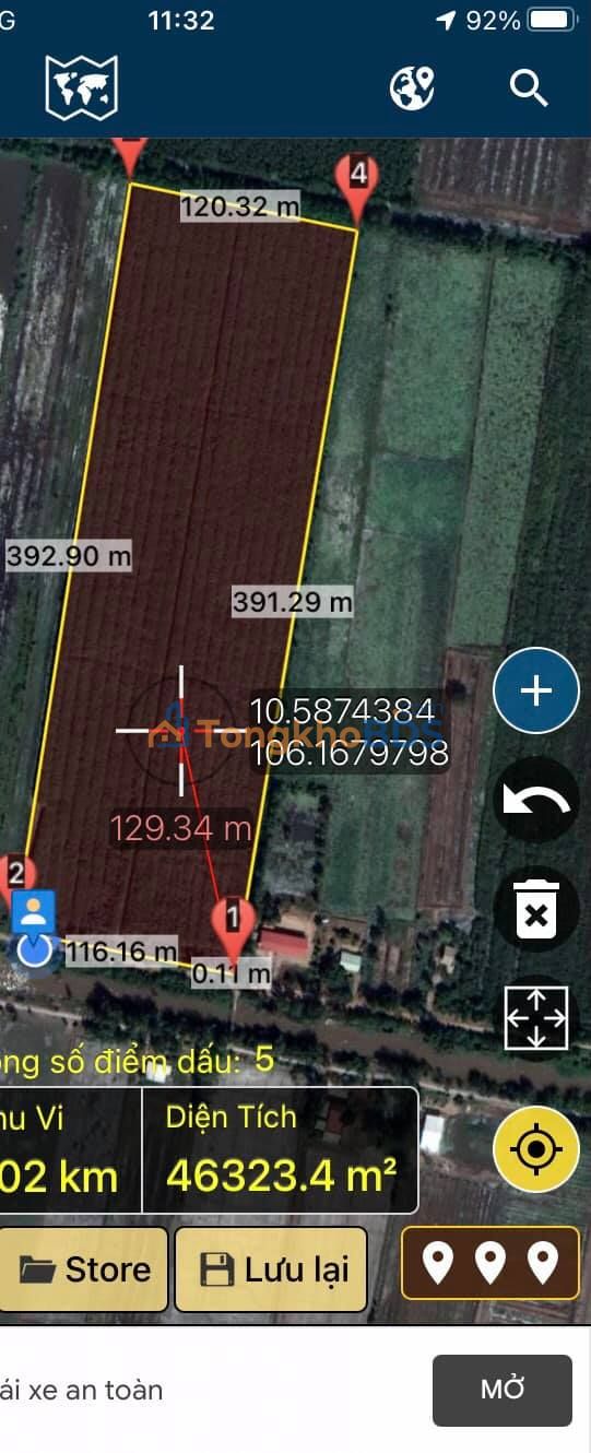 Đất vườn Thạnh An 46.000m² 8,5 tỷ - Sinh thái xanh