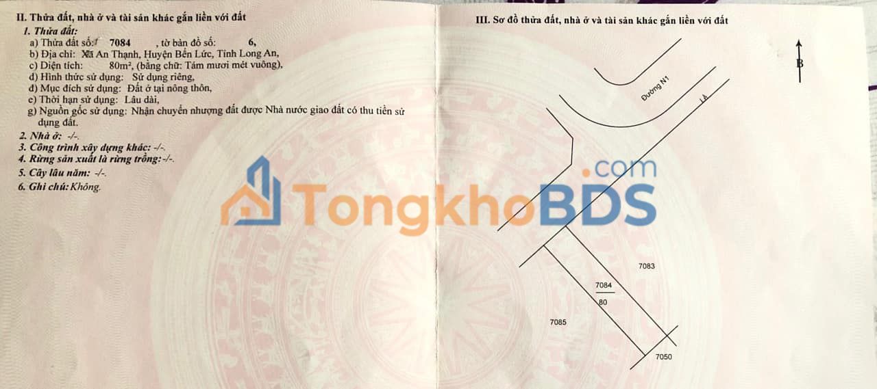 Đất nền Nam Long An Thạnh 80m² 1.28 tỷ - Sổ đỏ chính chủ