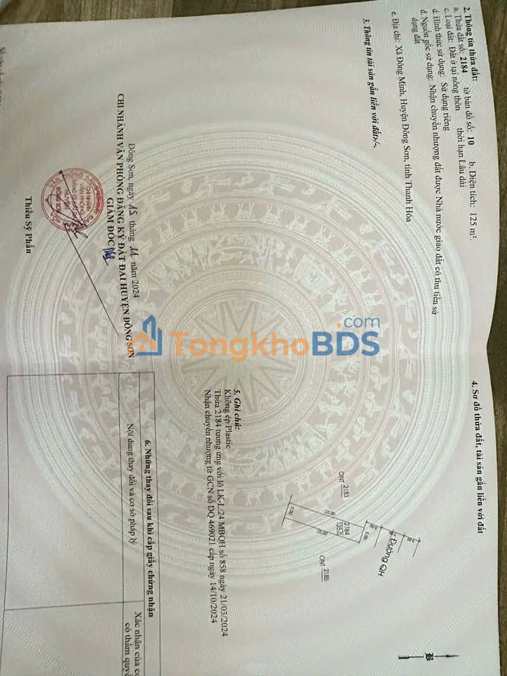 Đất nền Thanh Hóa 125m² - Sổ đỏ sẵn, giá 880 triệu, đầu tư sinh lời