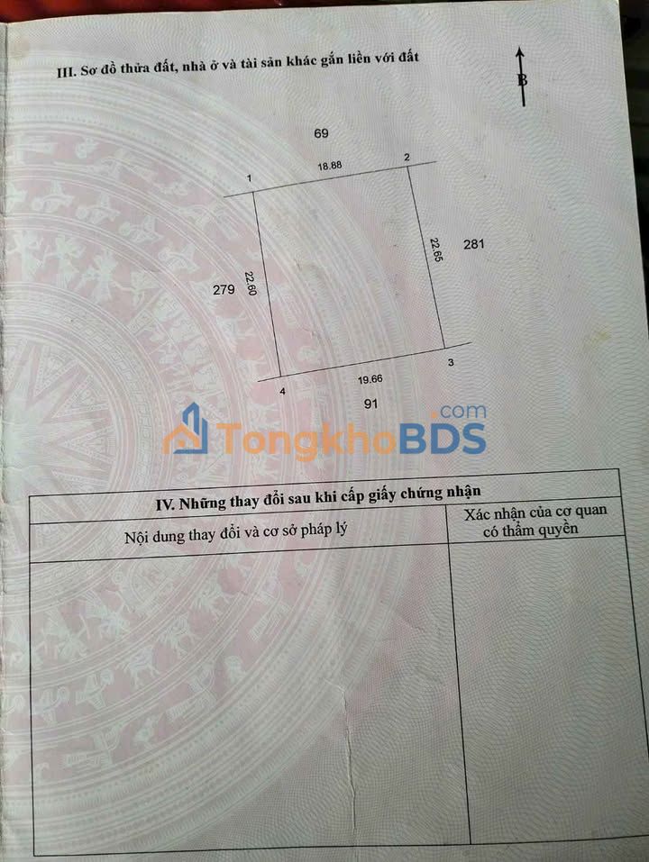 Đất nền Hoa Lâm Giồng Trôm 436m² 420tr - Sổ đỏ chính chủ