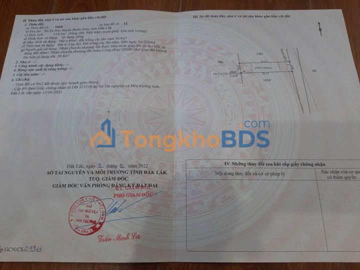 Đất thổ cư Buôn Đôn 110m² - Sổ đỏ sẵn, gần trường học