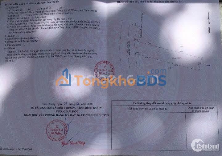 Đất Dĩ An Thống Nhất 94m² giá 3.8 tỷ - Sổ đỏ chính chủ