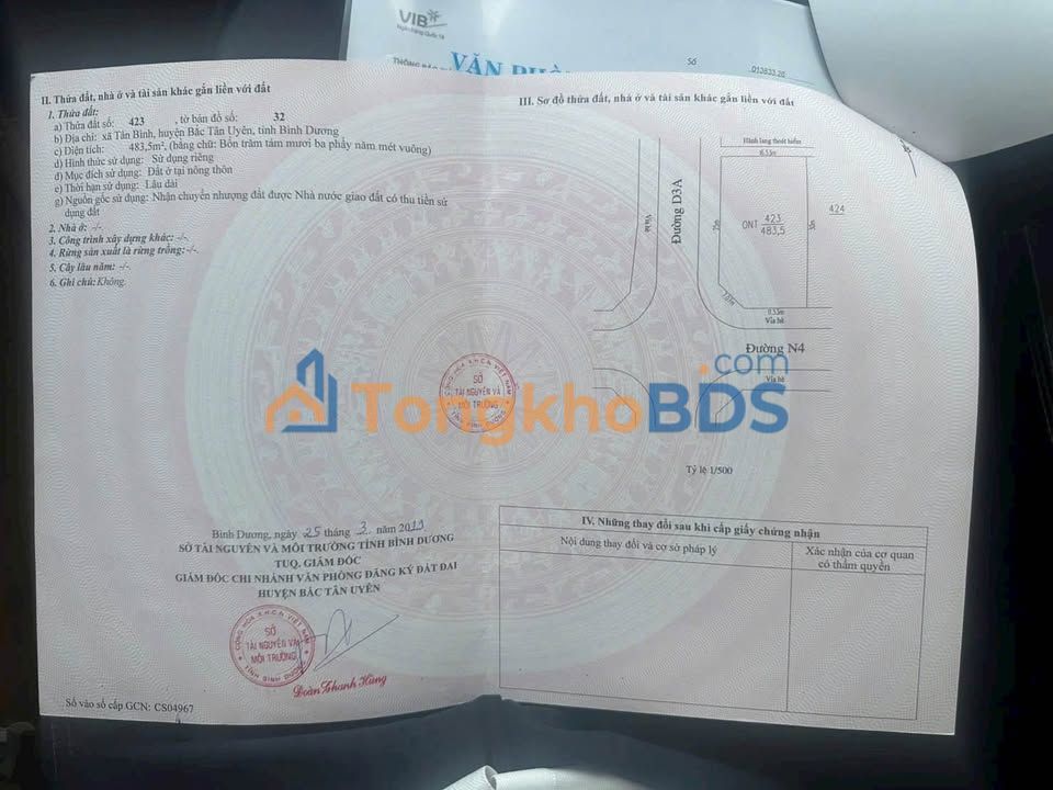 Đất Lô Góc KCN VSIP 2, Bình Dương - 483.5m² Thổ Cư, Thu Nhập 35tr/tháng
