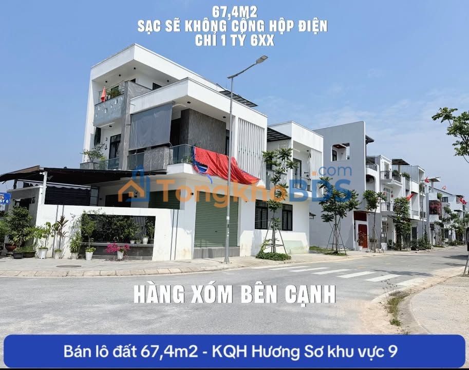 Đất nền Hương Sơ - 67.4m² Sổ hồng sẵn, giá 1.65 tỷ