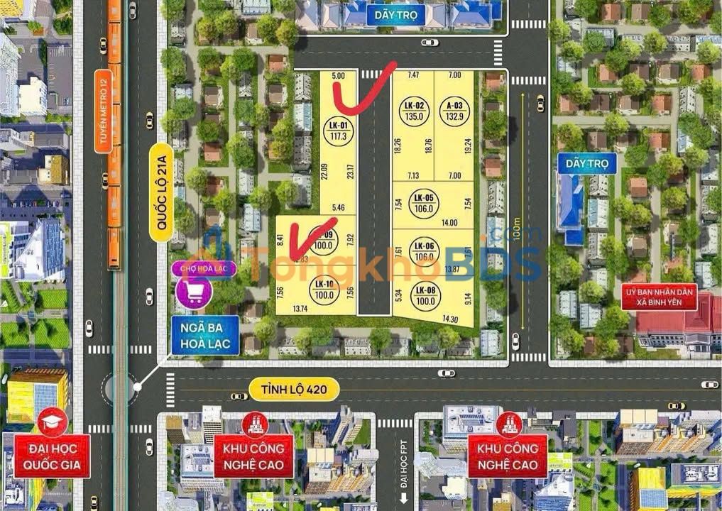 Đất nền TL420 Thạch Thất 117m² giá mềm - Sổ đỏ chính chủ